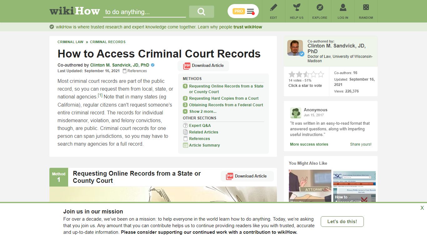 5 Ways to Access Criminal Court Records - wikiHow